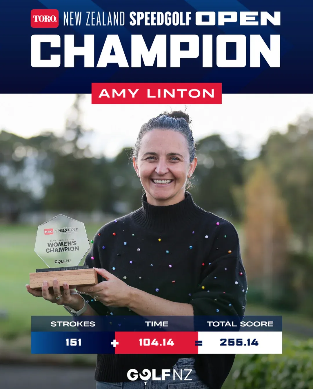 Amy Linton at the TORO New Zealand Speedgolf Open.