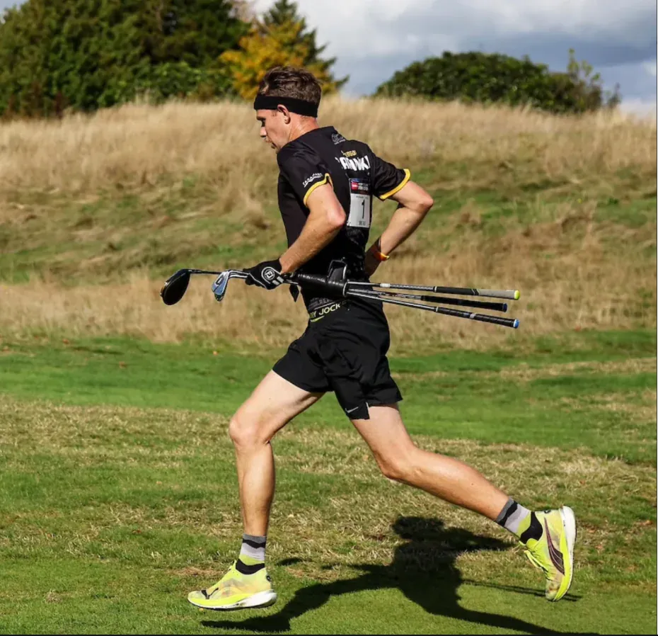 Jamie Reid after winning the TORO New Zealand Speedgolf Open.