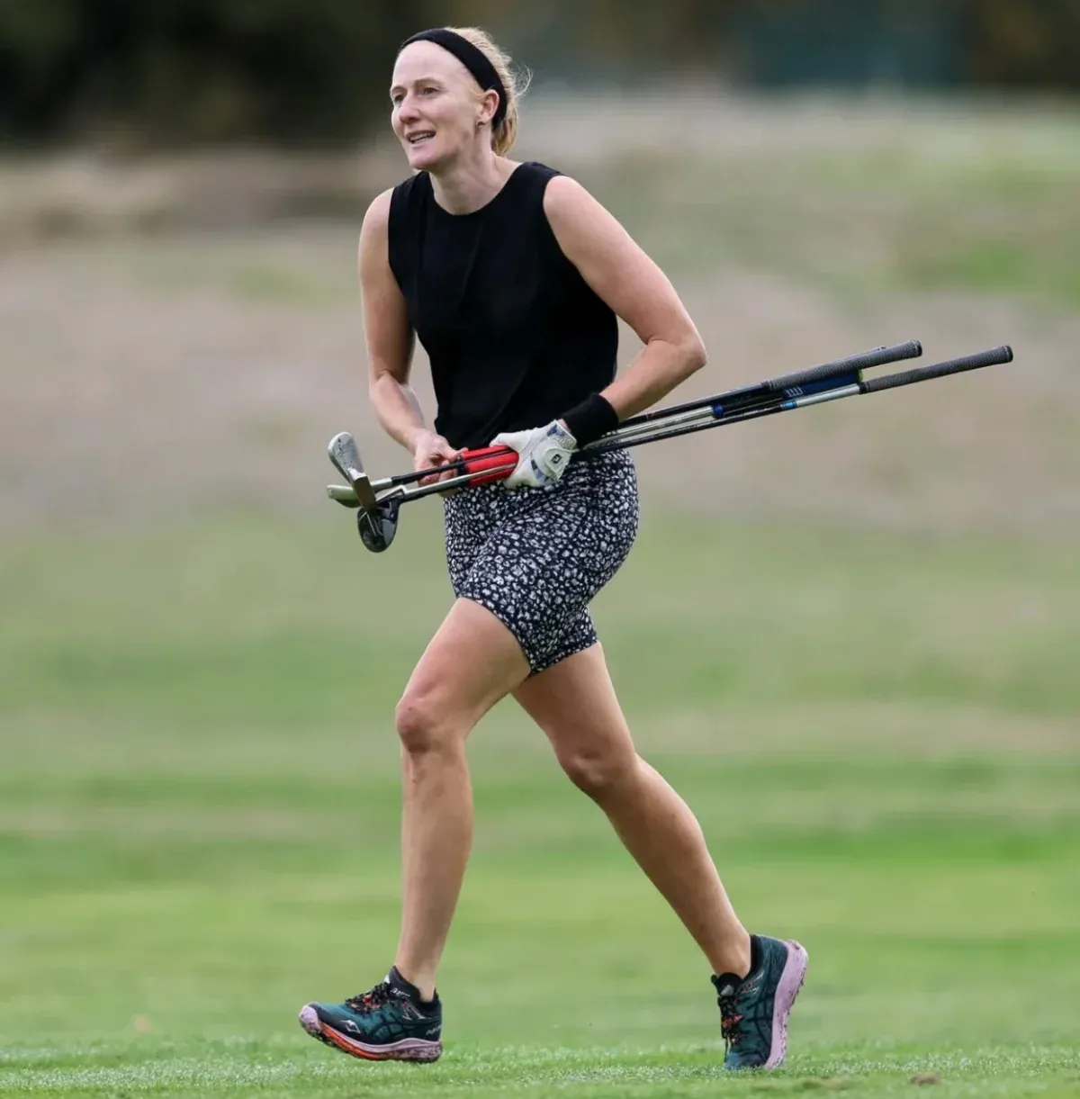 Lucinda Searle after winning the women's division at Waipu.