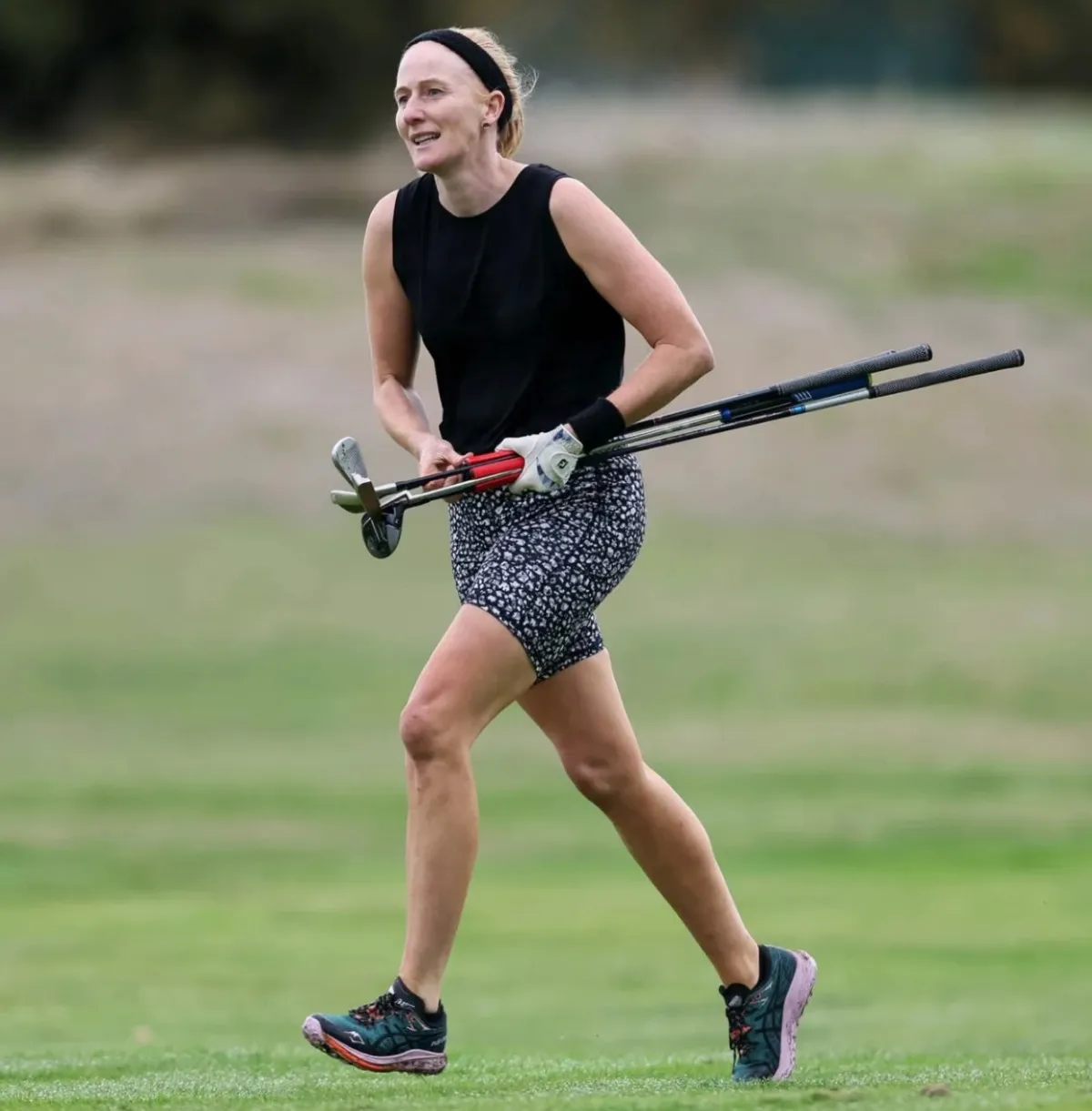 Lucinda Searle after winning the women's division at Waipu.